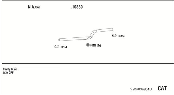 Fonos VWK034951C - Система випуску ОГ autocars.com.ua