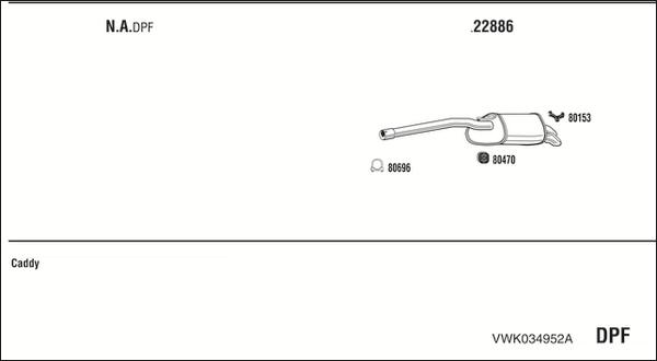 Fonos VWK034952A - Система випуску ОГ autocars.com.ua