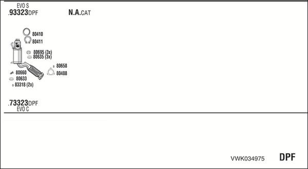 Fonos VWK034975 - Система випуску ОГ autocars.com.ua