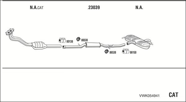 Fonos VWK054941 - Система випуску ОГ autocars.com.ua