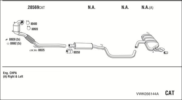 Fonos VWK056144A - Система випуску ОГ autocars.com.ua