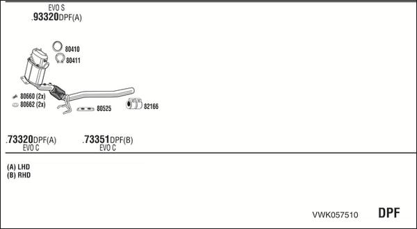 Fonos VWK057510 - Система випуску ОГ autocars.com.ua