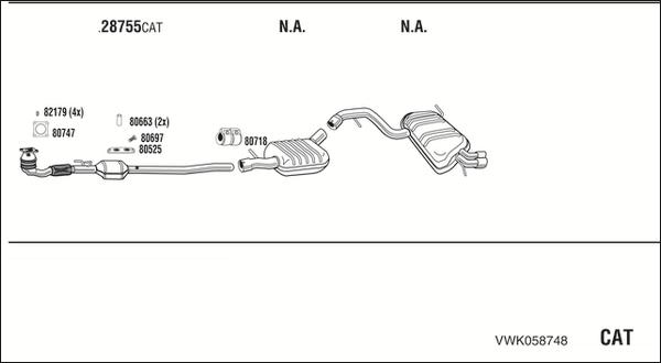 Fonos VWK058748 - Система випуску ОГ autocars.com.ua