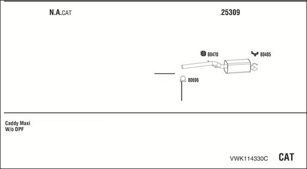 Fonos VWK114330C - Система випуску ОГ autocars.com.ua