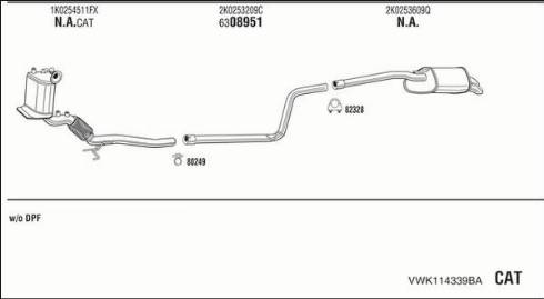 Fonos VWK114339BA - Система випуску ОГ autocars.com.ua
