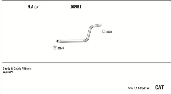 Fonos VWK114341A - Система випуску ОГ autocars.com.ua