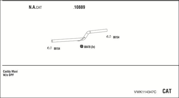 Fonos VWK114347C - Система випуску ОГ autocars.com.ua