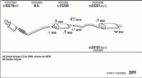 Fonos VWK114845BA - Система випуску ОГ autocars.com.ua