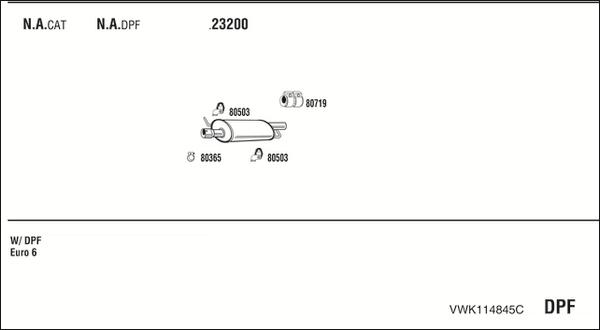 Fonos VWK114845C - Система випуску ОГ autocars.com.ua