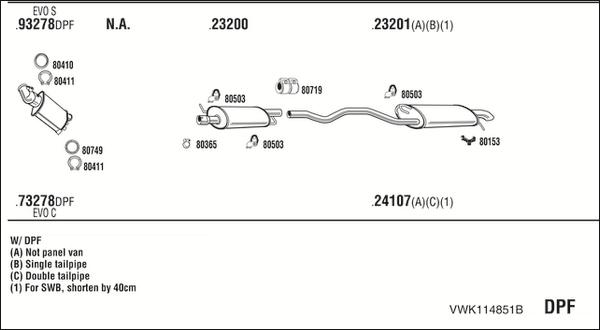 Fonos VWK114851B - Система випуску ОГ autocars.com.ua