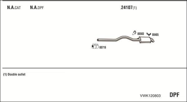 Fonos VWK120803 - Система випуску ОГ autocars.com.ua