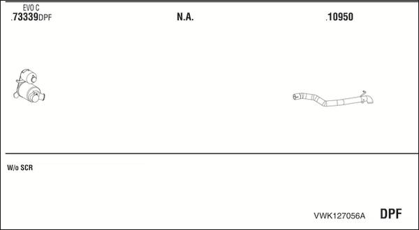 Fonos VWK127056A - Система випуску ОГ autocars.com.ua