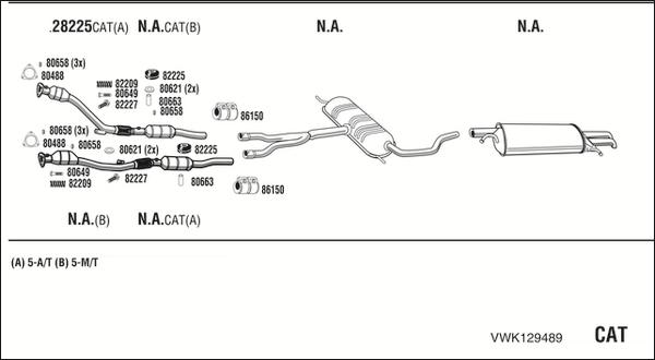 Fonos VWK129489 - Система випуску ОГ autocars.com.ua