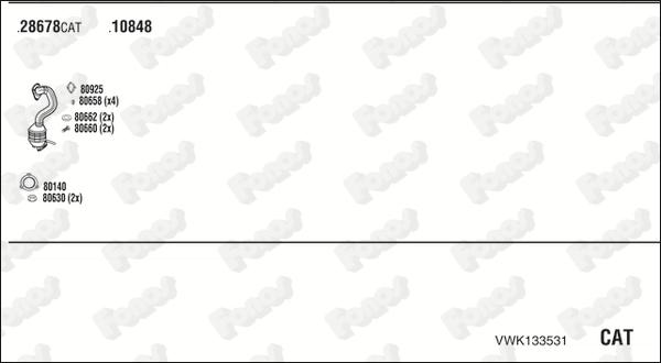 Fonos VWK133531 - Система випуску ОГ autocars.com.ua