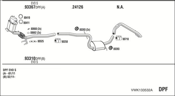 Fonos VWK133532A - Система випуску ОГ autocars.com.ua