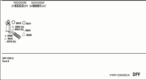 Fonos VWK133559CA - Система випуску ОГ autocars.com.ua