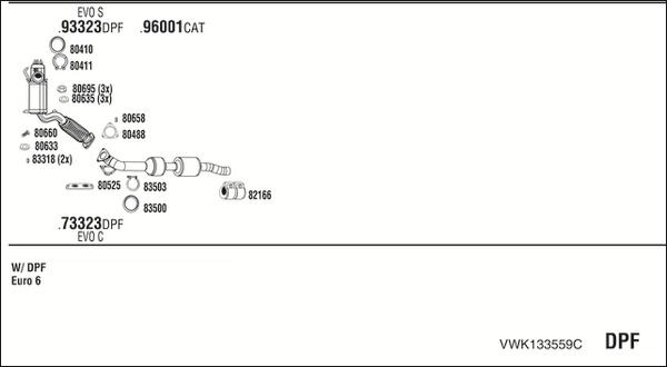 Fonos VWK133559C - Система випуску ОГ autocars.com.ua