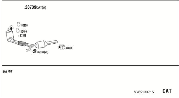 Fonos VWK133715 - Система випуску ОГ autocars.com.ua