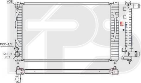 FPS FP 12 A403-P - Радиатор, охлаждение двигателя avtokuzovplus.com.ua