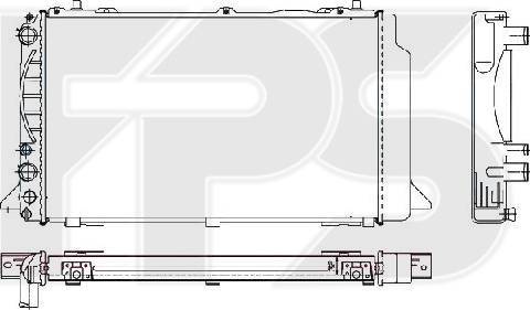 FPS FP 12 A411 - Радіатор, охолодження двигуна autocars.com.ua