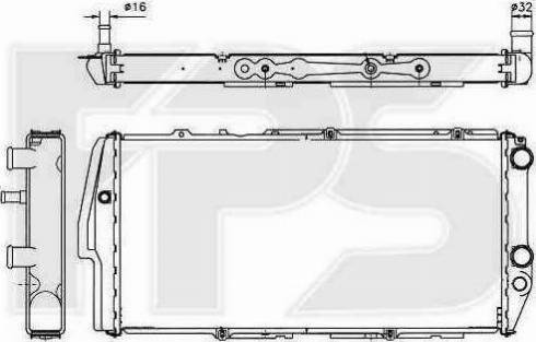 FPS FP 12 A415 - Радиатор, охлаждение двигателя avtokuzovplus.com.ua