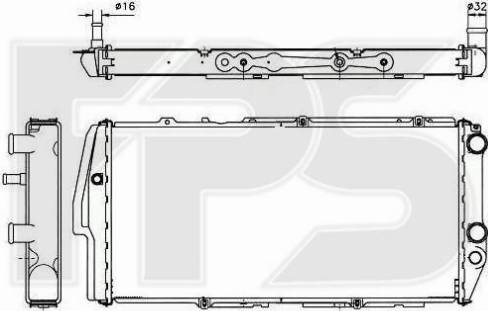 FPS FP 12 A415 - Радіатор, охолодження двигуна autocars.com.ua