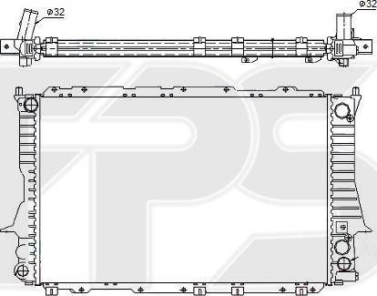 FPS FP 12 A458 - Радиатор, охлаждение двигателя avtokuzovplus.com.ua