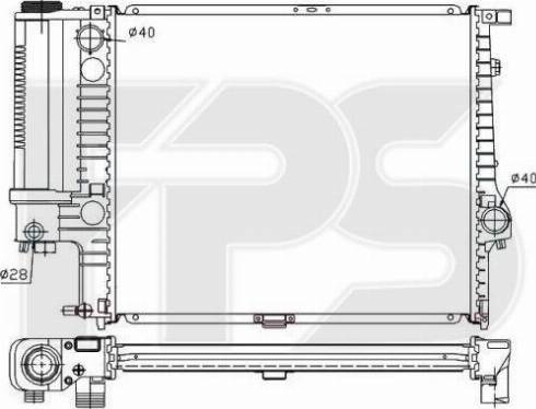 FPS FP 14 A18-P - Радіатор, охолодження двигуна autocars.com.ua