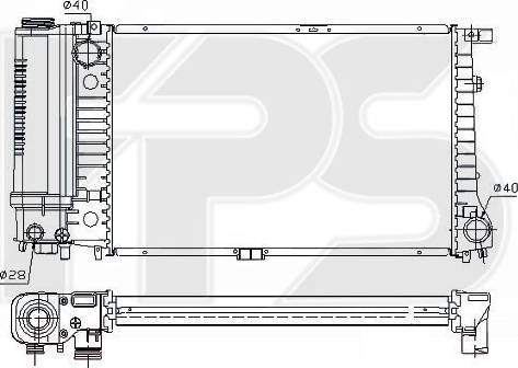 FPS FP 14 A24 - Радіатор, охолодження двигуна autocars.com.ua