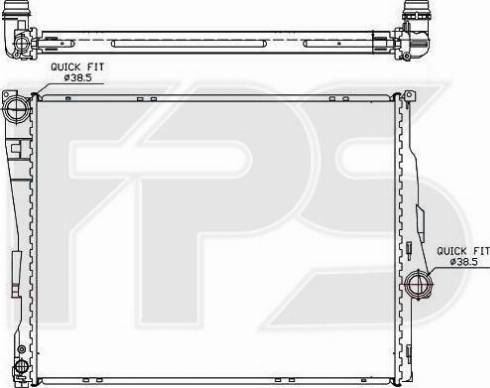 FPS FP 14 A25 - Радіатор, охолодження двигуна autocars.com.ua