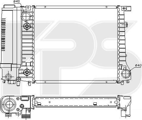 FPS FP 14 A36 - Радіатор, охолодження двигуна autocars.com.ua