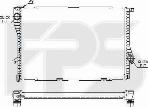 FPS FP 14 A44-X - Радиатор, охлаждение двигателя avtokuzovplus.com.ua