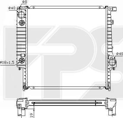 FPS FP 14 A880 - Радіатор, охолодження двигуна autocars.com.ua