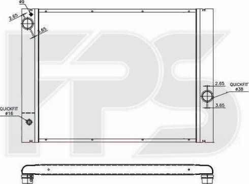 FPS FP 14 A889 - Радиатор, охлаждение двигателя avtokuzovplus.com.ua