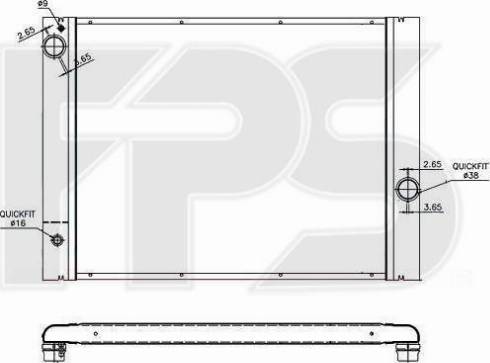 FPS FP 14 A895 - Радиатор, охлаждение двигателя avtokuzovplus.com.ua