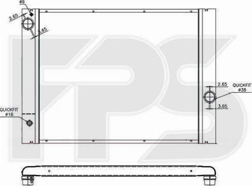 FPS FP 14 A899 - Радиатор, охлаждение двигателя avtokuzovplus.com.ua