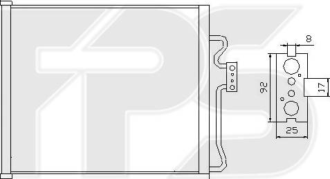 FPS FP14K17 - Конденсатор кондиционера avtokuzovplus.com.ua