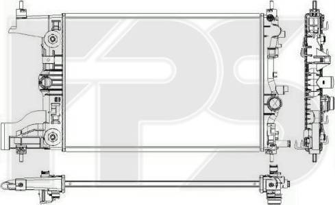 FPS FP 17 A322-X - Радіатор, охолодження двигуна autocars.com.ua