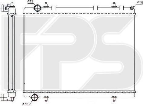 FPS FP 20 A1442 - Радиатор, охлаждение двигателя autodnr.net