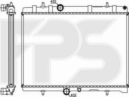 FPS FP 20 A308 - Радиатор, охлаждение двигателя avtokuzovplus.com.ua