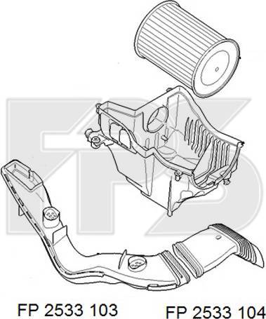 FPS FP 2533 104 - Рукав повітрозабірника, повітряний фільтр autocars.com.ua