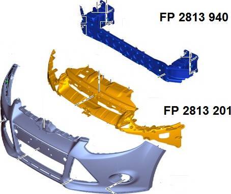 FPS FP 2813 940 - Підсилювач бампера autocars.com.ua