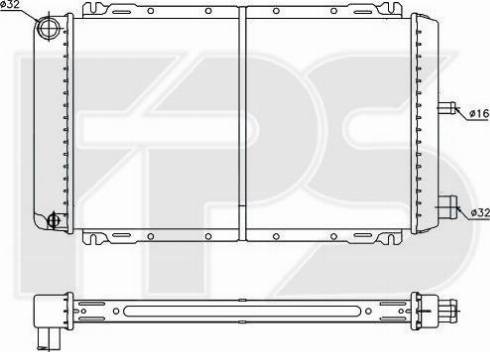 FPS FP 28 A150 - Радіатор, охолодження двигуна autocars.com.ua