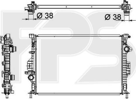 FPS FP 28 A255 - Радіатор, охолодження двигуна autocars.com.ua