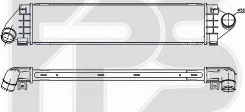FPS FP 28 T107 - Интеркулер, теплообменник турбины avtokuzovplus.com.ua