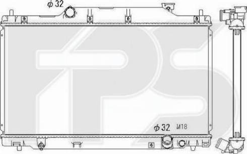 FPS FP 30 A1391-X - Радіатор, охолодження двигуна autocars.com.ua