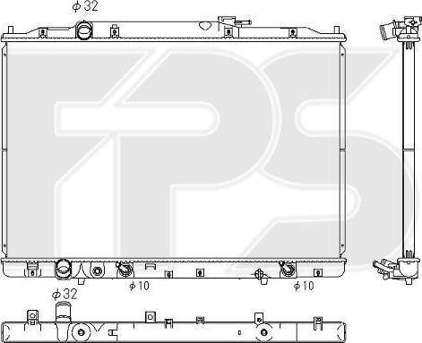 FPS FP 30 A1447-X - Радіатор, охолодження двигуна autocars.com.ua