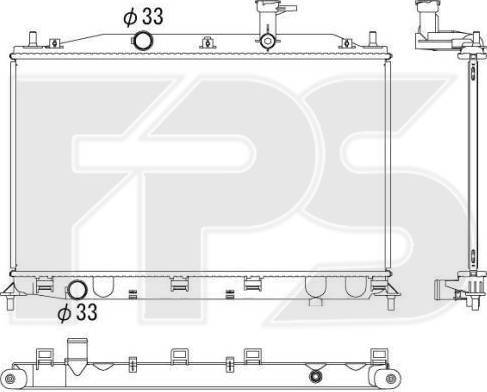 FPS FP 32 A1428 - Радіатор, охолодження двигуна autocars.com.ua