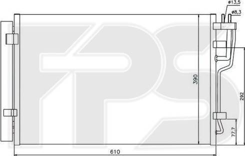 FPS FP 32 K509 - Конденсатор, кондиціонер autocars.com.ua