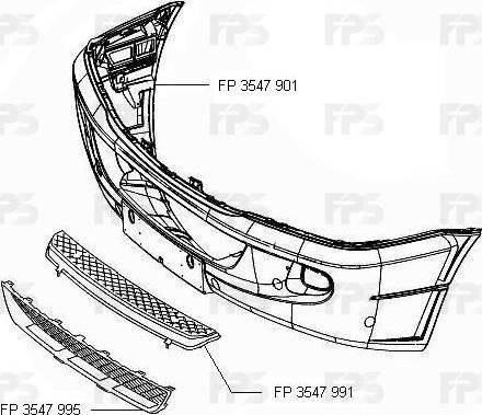 FPS FP 3547 995 - Решітка вентилятора, буфер autocars.com.ua